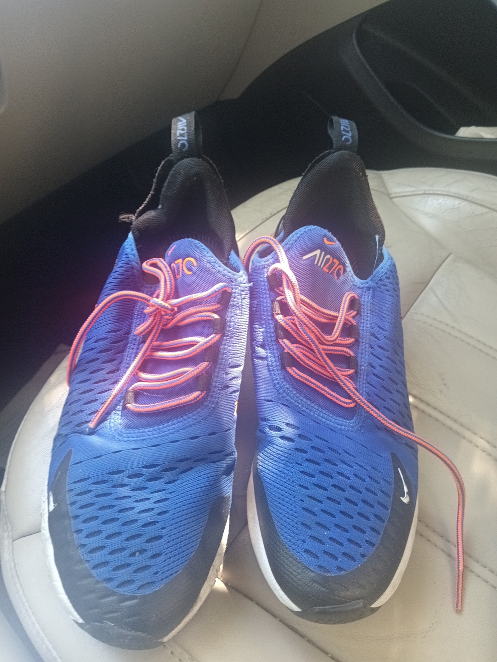 Nike Blue Running Sneakers with Coral Laces